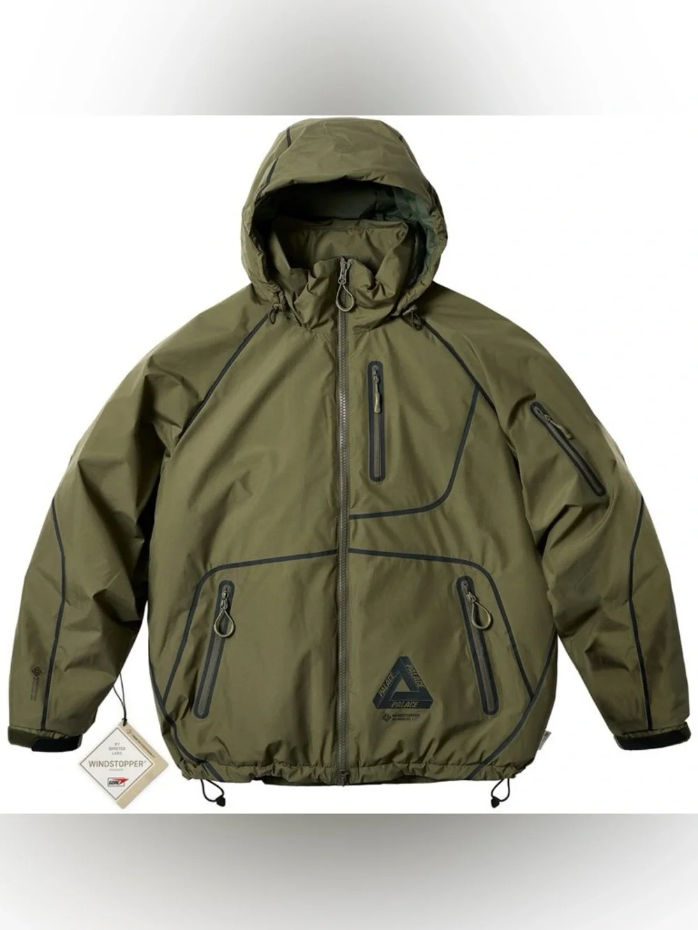 Palace Gore-Tex Infinium Jacket Olive Green, Men's Size XL FW24 Full Zip